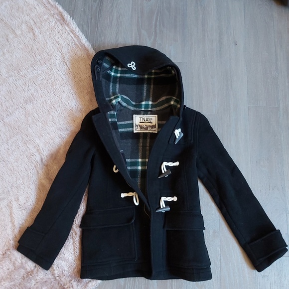 ARIZITA TNA Black Wool Blend Deerfield Duffle Coat - Picture 3 of 6